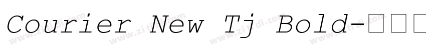 Courier New Tj Bold字体转换
